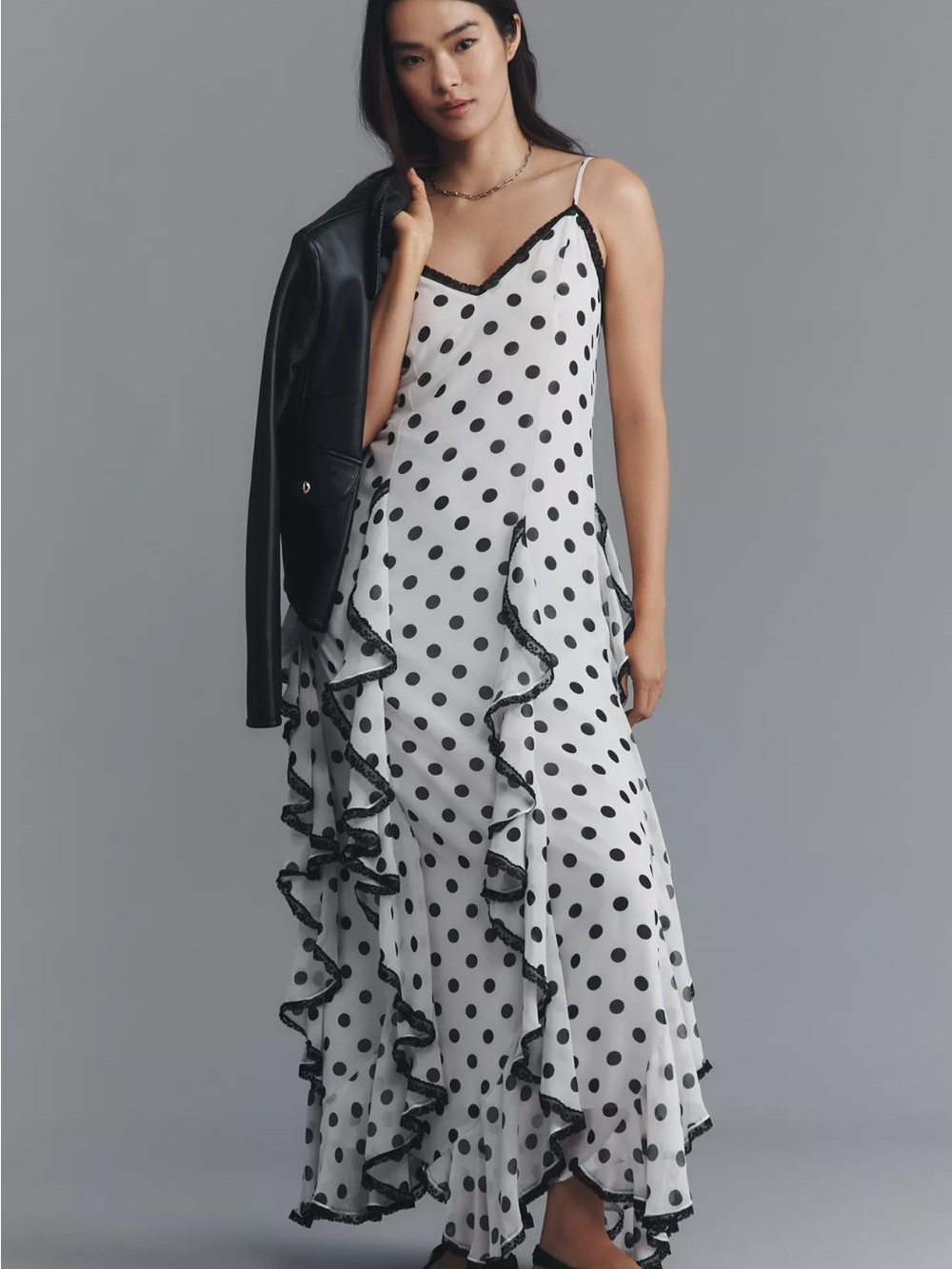 En Saison Polka Dot Maxi Dress
